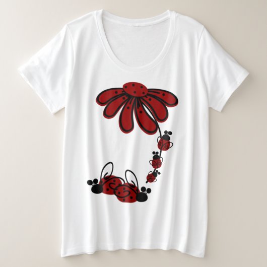 Ladybug - Der Plus-Size-T - Shirt für Frauen (Design vorne)