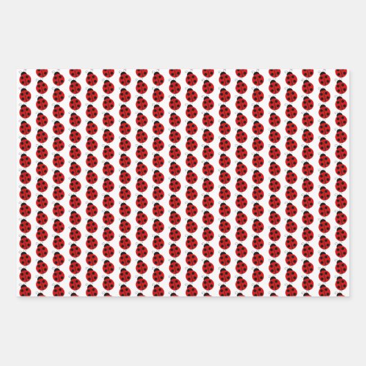 Ladybug Design Geschenkpapier Set (Vorderseite)