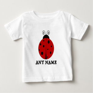 LADYBUG-Design mit JEDEM NAME Baby T-shirt