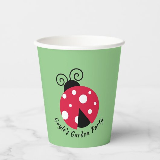 Ladybug Design Paper Cups Pappbecher (Vorderseite)