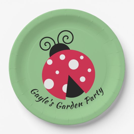 Ladybug Design Pappteller (Vorderseite)