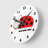 Ladybug Design Wall Clock Runde Wanduhr (Winkel)