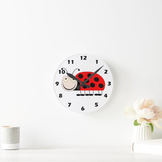 Ladybug Design Wall Clock Runde Wanduhr (Zuhause)