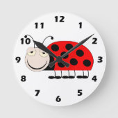 Ladybug Design Wall Clock Runde Wanduhr (Vorderseite)