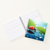 Ladybug Dewdrop Nature Serene Tranquil Notizblock (Innenseite)