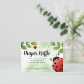 Ladybug Diaper Raffelkarte Einstecken Begleitkarte (Stehend Vorderseite)