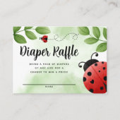 Ladybug Diaper Raffelkarte Einstecken Begleitkarte (Vorderseite)