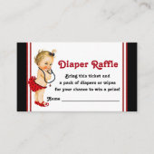 Ladybug Diaper Raffles Tickets Begleitkarte (Vorderseite)