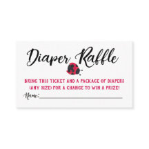 Ladybug Diaper Raffles Tickets