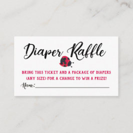 Ladybug Diaper Raffles Tickets Begleitkarte