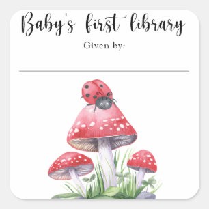 Ladybug - die erste Bibliothek des Babys Quadratischer Aufkleber