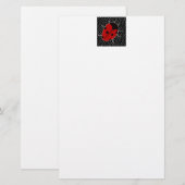 Ladybug Dot Stationary Briefpapier (Vorne/Hinten)