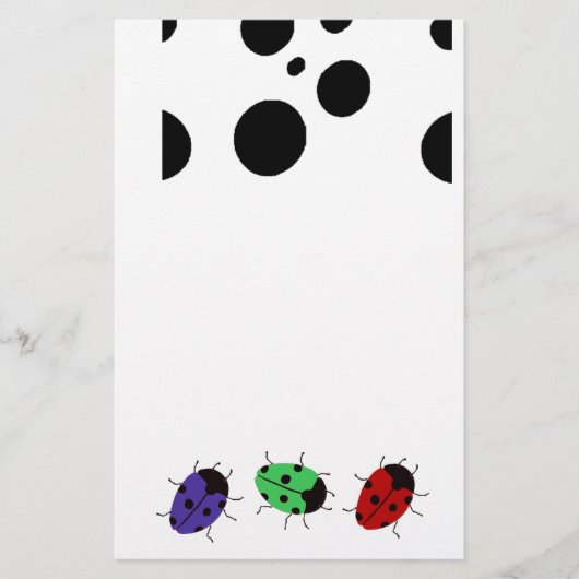 Ladybug Dots Briefpapier (Vorderseite)