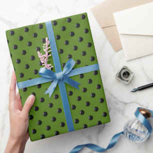 Ladybug-Dots-Green - Umhüllungspapier Geschenkpapier