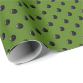 Ladybug-Dots-Green - Umhüllungspapier Geschenkpapier (Rolleneckpunkt)
