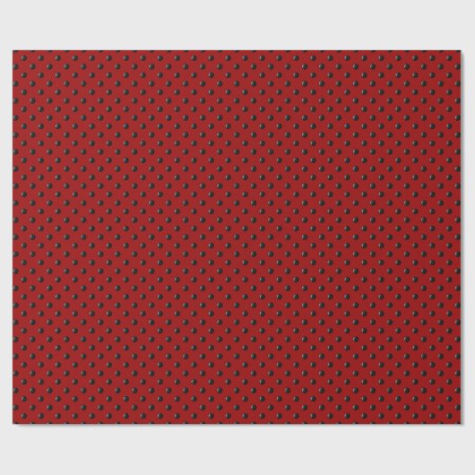 Ladybug-Dots-Red-and-Black- Geschenkpapier (Flach)