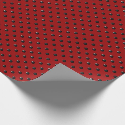 Ladybug-Dots-Red-and-Black- Geschenkpapier (Ecke)