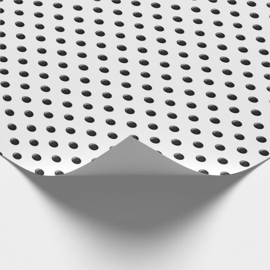 Ladybug-Dots-Schwarz-Weiß-Papier Geschenkpapier (Ecke)