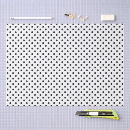 Ladybug-Dots-Schwarz-Weiß- Seidenpapier (Handwerk)