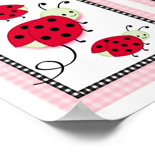 Ladybug Dragonfly Blume Kinderzimmer Mauer Prinz Poster (Ecke)