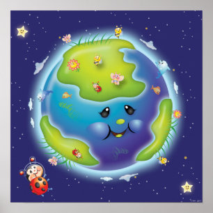 Ladybug Earth Poster