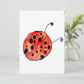 Ladybug Einladung (Stehend Vorderseite)