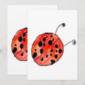 Ladybug Einladung (Vorne/Hinten)