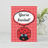Ladybug Einladung (Stehend Vorderseite)