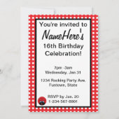 Ladybug Einladung (Rückseite)