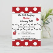 Ladybug Einladung (Stehend Vorderseite)
