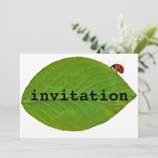 Ladybug Einladung (Stehend Vorderseite)