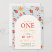 Ladybug Einladung zum ersten Geburtstag | Ladybugs (Vorderseite)