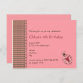 Ladybug - Einladung zum Geburtstag (Vorne/Hinten)