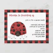 Ladybug - Einladung zum Geburtstag (Vorderseite)