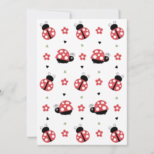 Ladybug Einladung zum Geburtstag, Ladybug Einladun (Rückseite)