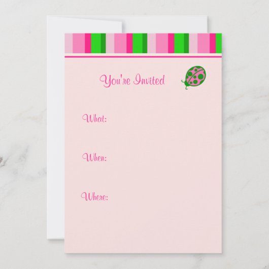 Ladybug Einladungen (Rückseite)