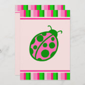 Ladybug Einladungen (Vorne/Hinten)