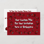 Ladybug Einladungen Personalisiert Red Ladybug UAW (Vorne/Hinten)