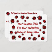 Ladybug Einladungen Personalisiert Red Ladybug UAW (Vorne/Hinten)