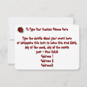 Ladybug Einladungen Personalisiert Red Ladybug UAW (Rückseite)