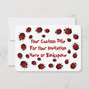 Ladybug Einladungen Personalisiert Red Ladybug UAW