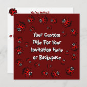 Ladybug Einladungen Personalisiert Red Ladybug UAW (Vorne/Hinten)