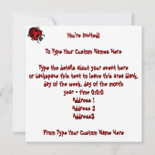 Ladybug Einladungen Personalisiert Red Ladybug UAW (Rückseite)