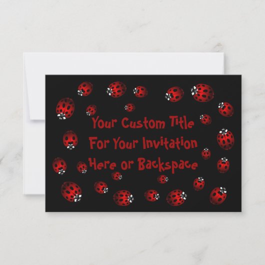 Ladybug Einladungen Personalisiert Red Ladybug UAW (Vorderseite)