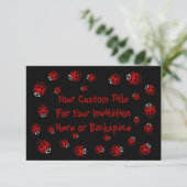 Ladybug Einladungen Personalisiert Red Ladybug UAW (Stehend Vorderseite)