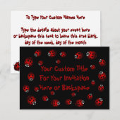 Ladybug Einladungen Personalisiert Red Ladybug UAW (Vorne/Hinten)