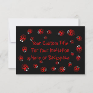 Ladybug Einladungen Personalisiert Red Ladybug UAW
