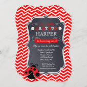 Ladybug Einladungen zum Geburtstag (Vorne/Hinten)