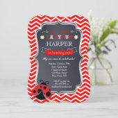 Ladybug Einladungen zum Geburtstag (Stehend Vorderseite)