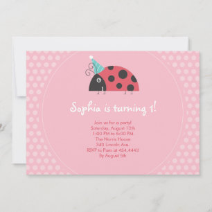 Ladybug Einladungen zum Geburtstag